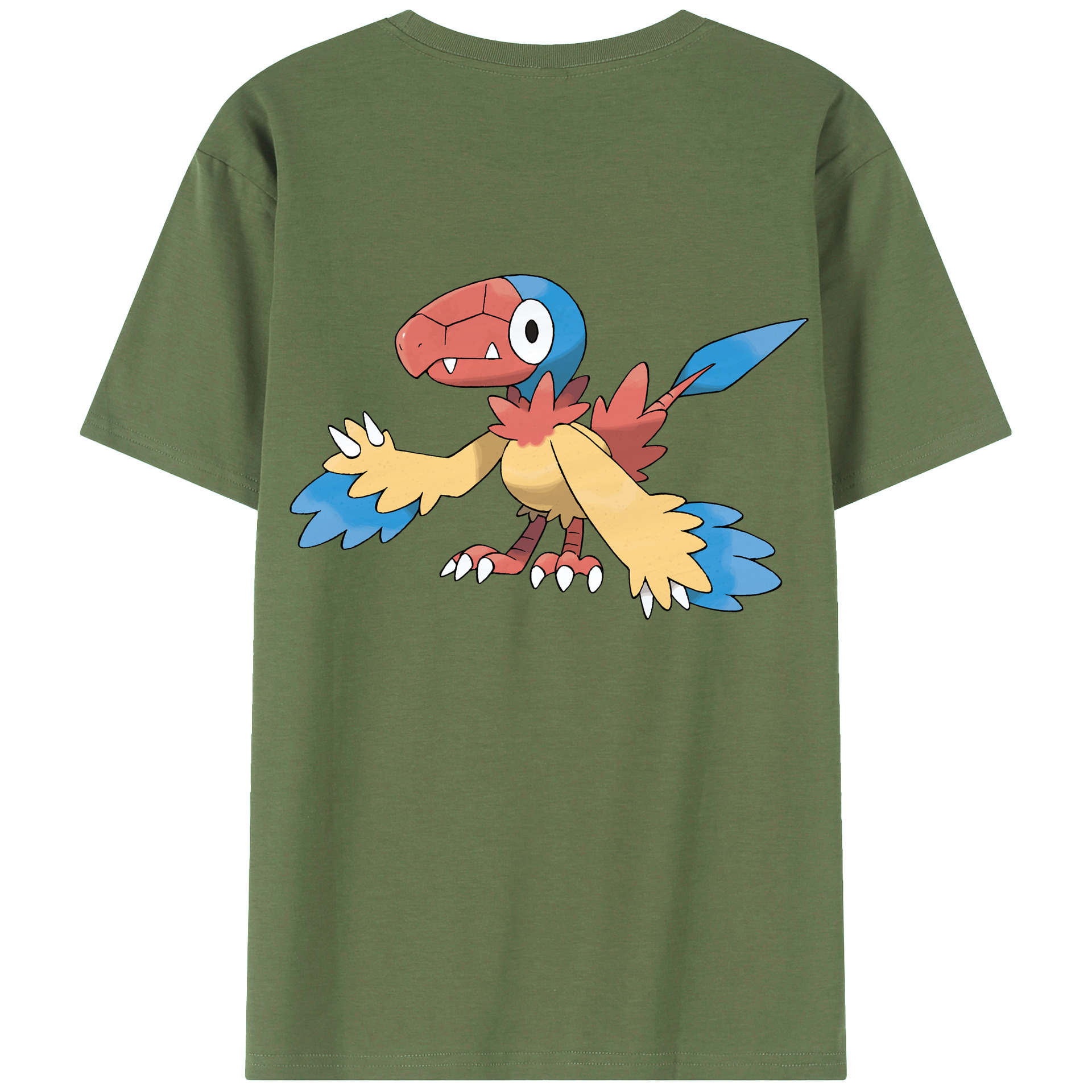 （画像用） ポケットモンスター Pokémon 綿100％ メンズ半袖Tシャツ（バックプリント） 通気性